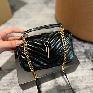 Мини -кроссбоди сумки мода женская роскошная дизайнерская сумка классическая золотые металлические буквы на плечах сумочка без коробки