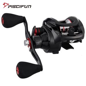 Pescifun Torrent Fishing Reb di 8,1 kg di resistenza al carbonio 7,1 1 5,3 1 Cuscinetti 6 cuscinetti freno a basso profilo a basso profilo bobina di baitcasting 240415