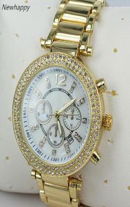 Kobiety Rhinestone Diamond Watches Dress Fashion Damie Watch imitacja Conch Dial Na rękaw