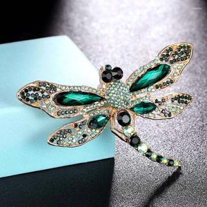 Broches Donia Jewelry Sale Rhinestone Dragonfly Broche Pins para Feminino Filhos Acessórios de Hijab de Natal Moda Mulher Pin vintage