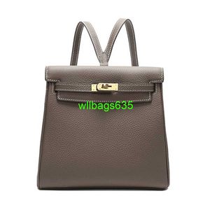 Bolsas de mochila de couro confiáveis de luxo ky bolsa guangzhou feminina fábrica de fábrica de fábrica de cabeceira de madeira versátil Moda de mochila nova feminino