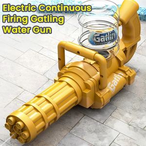 Gun de água elétrica High Tech Automatic Water Soaker Armas de grande capacidade Piscina de verão Party Beach Outdoor Toy for Kid Adult 240409