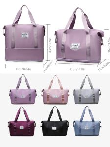 UNIXINU -Fahrt -Reisetasche Nylon wasserdichte Sport -Fitness -Taschen für Frauen großer Kapazität Aufbewahrungsgepäck Handtasche A1