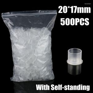 Tattoo Supplies (white) 20mm INK CUPS Caps 500 Pcs Pigment Plastic Self-standing