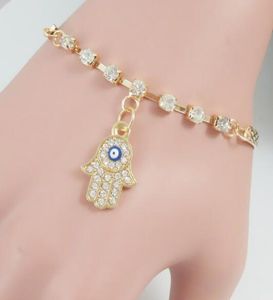 hot Fashion European and American fashion simple set with diamond evil eye the hand of Fatima simple bracelet stylish cssic delicate elega6747957