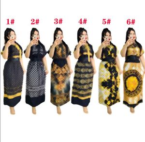 24SS summer New Design long Dress for Women Fat Plus Size Fashion sexy Fat Plus Size Stereoscopic printed Dress Casual Hight Waist Party 2XL3XL floor Dress