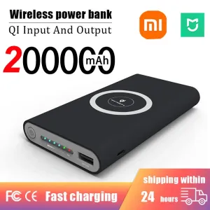 Produkte Xiaomi Mijia 200000MAH Wireless Mobile Powerbank Twoway Fast Lading Mobile Power Support Typec Lighting Tragbares Ladegerät