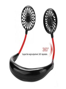 Ventilador de pescoço portátil portátil USB Band de pescoço preguiçoso Dual Air Sport Sport de 360 graus de gota de fãs pendurados1200MAH4086372