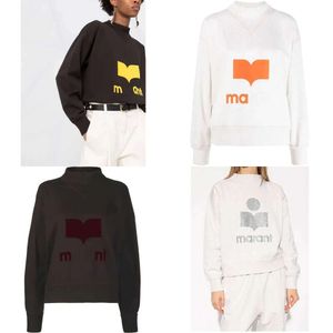 Marant Isabel Fleece Jumper Women Designer Pullover Pullover Letter Letter Flocking Sweater Sunte Triangle Tops Tops Magione a maniche lunghe con cappuccio