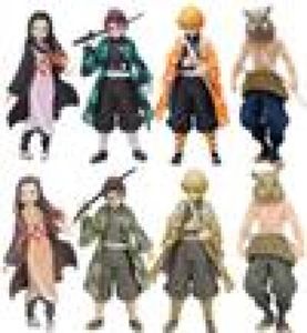 18cm Anime Kimetsu no Yaiba Zenitsu Tanjiro Nezuko Inosuke PVC Figuras de ação Modelo Toy Japan Anime Toy Doll Presente T2001179284956