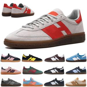 Original Handball Spezial Red Stripe Running Shoes Clear Pink Mens Womens Sneakers Collegiate Navy Tennis Shoe Trainers Aluminium Blackgum