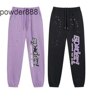 Netizen Same Style Los Angeles Street Fashion Brand Singer 555555 Letter Foamed Print Loose Mens and Womens Pants Guard