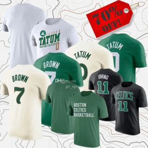 Topstees men marki fanów fanów koszule koszykówki 0 Jayson tatum 7 Jaylen tops tees dorosłe dama sport krótkie rękawie Tshirt American Street Cas