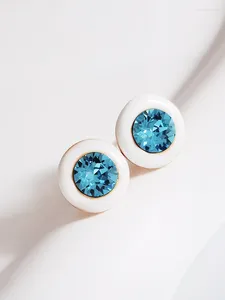 Stud Earrings 11.11 Crystals From Austria Round For Girls Party Jewelry Accessories Fashion Women's Piercing Earings Bijoux Gift