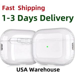 För AirPods Pro 2 Earphones Cases Wireless Bluetooth Bluetooth hörlurar Accessoarer AirPods 2 3 Gen Protective Cover White USA i lager