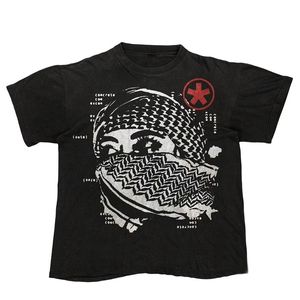 Retro Y2K Cotton T-Shirt Harajuku Graphic Print Grunge Goth Top Punk Punk Short Shirt Thirt Hiphop Streetwear Tee 240328