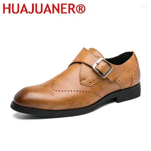 Casual Shoes Mens Oxford Causal Leather Men Slip On Formal Business Loafers Male Monk Strap Fashion Dress Plus Size 47 48