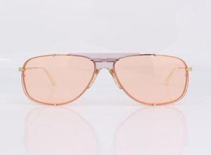 Solglasögon pilotmetallram kvinnor rosa linser elfenben tips019942986