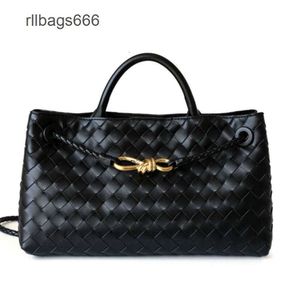 Bag Andiamo One Venetas Top Handbag Totes Woven Botteega Cowhide Luxury Layer Metal Lady High Leather Classic Shoulder Rope Designer 29cm Buckle Womens Bags AQI8