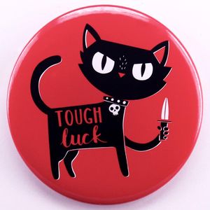 halloween funny black animals knife tinplate brooch Cute Anime Movies Games Hard Enamel Pins Collect Cartoon Brooch Backpack Hat Bag Collar Lapel Badges