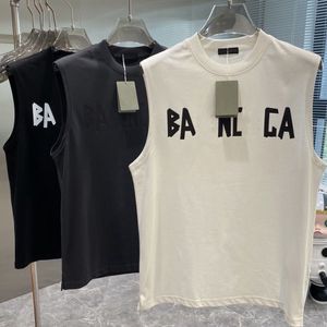 França Paris Mens Camisetas Europa Letra de colete de luxo Logotipo de impressão gráfica Homem Men de manga curta Camiseta feminina Tank Casual Casual Custcoat Tank