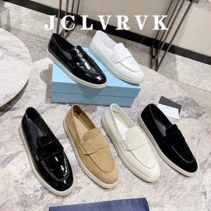 Dress Shoes JCLVRVK Women Casual Flats Fashion Female Khaki High Quality Suede Outdoor Slip On Ladies Brand Round Toe Comfortable