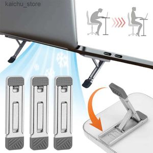 Other Computer Components Portable Mini Folding Laptop Stand Ultra thin Adjustable Laptop Support Base Cooling Stand Mobile Tablet Stand Y240418