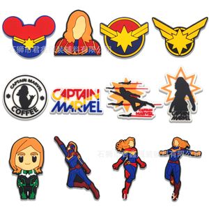 11colors science fiction women hero Anime charms wholesale childhood memories game funny gift cartoon charms shoe accessories pvc decoration buckle soft rubber