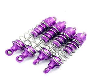 4 Pcs Aluminum Metal Front Rear Shock Absorbers Damper For WLtoy 104001 1 10 RC Car Spare Parts Upgrade240K2405286