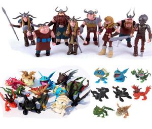 8pcs 13pcs How To Train Your Dragon 2 Night Fury Toothless PVC Action Figures Cartoon Movie Model Anime Figurines Dolls Kids Toy Y3076235