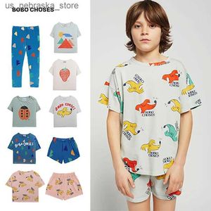 T-Shirts 2024 Sommer Kinderkinder T-Shirt B.C Childrens Casual Top Cartoon kurzärmelig T-Shirt Girl Boy Hemd Babymantel Q240418