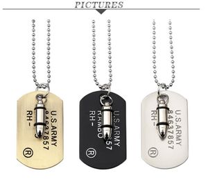 women men necklaces Hip Hop Chain Jewelry The bullet shape army card pendant nacklace Pendant Necklaces street dance Jewelry Chain4936448