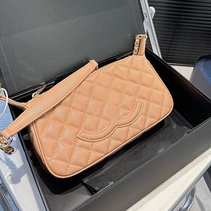 Appliques Pattern Women Designer Casual Underarm Bag Caviar Leather 25x14cm Gold Matelasse Chain Luxury Quilted Light Shoulder Handbag Daily Phone Holder Purse