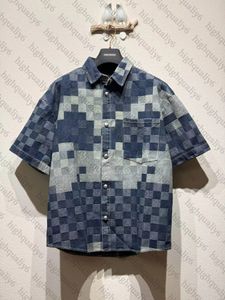 Ll camicia di marca di alta qualità primavera/estate Nuovo mosaico in denim camicia casual versatile per uomini e donne spedizioni gratuite