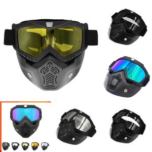 2024 Hełm rekina motocyklowy Gogle Dirt Bike ATV Off Road Racing Motorcycle Open Face Helmets Goggle Mask