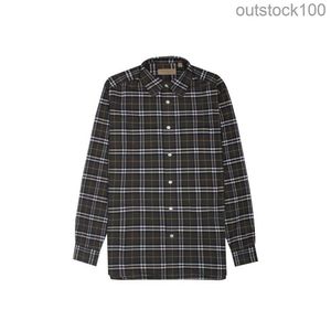 Fashion Luxury Buurberlyes Clothes for Women Men Trendy Mens Checkered Shirt with Brand Original Logo Business Breathable Lapel Casual Tops