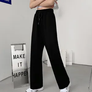 Women's Pants Sweatpants Women Black High Waist Jogger Jogging Polyester Solid Color Spring And Summer