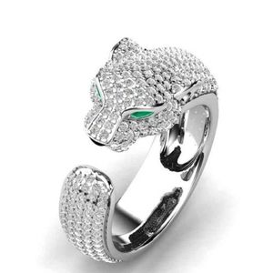 Weiya Leopard Head Full Diamond Ring popolare per uomini e donne3303