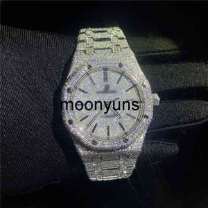 Piquet Audemar luksusowa biżuteria BLINGE Full Diamond Tila Watch VVS MOISSANITE OUT WYSOKIEJ WYSOKI