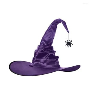 Boins Halloween Party Whilled Witch Hats Brim Wide Brim com Hat Hat Acessory Dropship