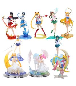 8039039 20cm Süper Sailor Moon Figür Oyuncaklar Anime Sailor Mars Jüpiter Venus 18 PVC Aksiyon Şekil Koleksiyon Model Oyuncaklar LY192164235