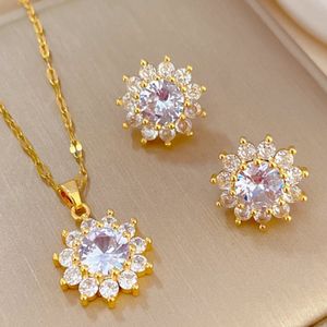 20 disegni da donna di lusso set di gioielli set giallo oro bling bling cz collana set per ragazze donne per feste novità di regalo di compleanno di Natale