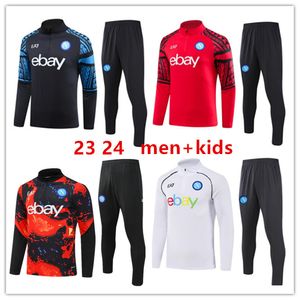 23 24 25 25 Napoli Soccer Jersey Tracksuit Zieliinski 23 24 25 AE7 D10S SSC Neapol z długim rękawem Set Veste Training Suit Minom i dzieci