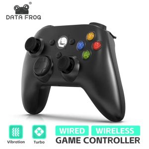 Möss trådlöst/kabelkontroll för Xbox 360 -spelkontroller med dualvibration turbo kompatibel med Xbox 360/360 smal och PC -fönster