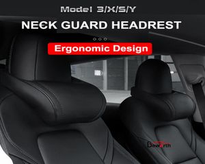 مسند رأس مقعد السيارة لـ Tesla Model 3 x y s microfiber neck protector cushion cushion automobile memory memory foam accessory4431892
