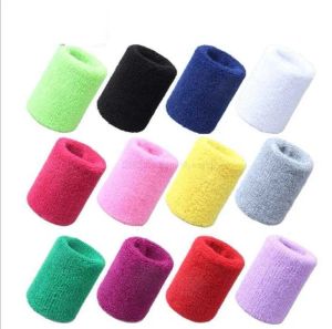 Terry Cloth Wristbands Sport Sweatband Hand Band Sweat Wrist Support Brace Wraps Guards For Gym Volleyball Basketball LL