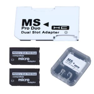 Cards 21PCS TF To MS Card Memory Stick Adapter Plug and Play Mini Memory Stick Pro Duo Card Adapter Reader Dual Slot for PSP Card
