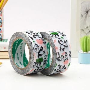 Storage Bags Cartoon Panda Large Roll Transparent Tape THANK YOU Printing Carton Boxes Paper Wide Logistics Packaging Adhesive Sealing Tapes