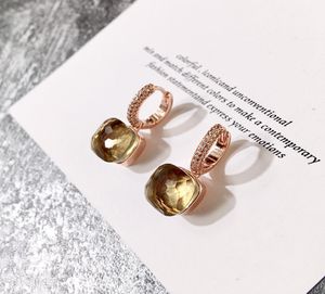 designer smycken kvinnor hoop örhängen lyxiga örhängen godis färg fyrkantig sten mode kristall örhänge diamantörhängen 20209977133