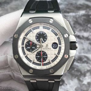 Designer Watch Luxury Automatic Mechanical Watches 26400 Panda Face Black Ceramic Ring Chronograph Mens 44mm Movement Wristwatch